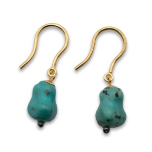 Türkis Ohrhänger Silber vergoldet