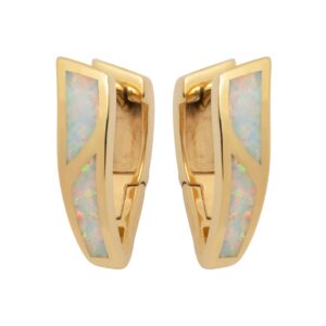 Vergoldete Creolen mit Opal