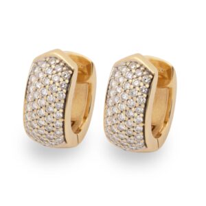 Creolen aus 750 Gold mit Diamanten