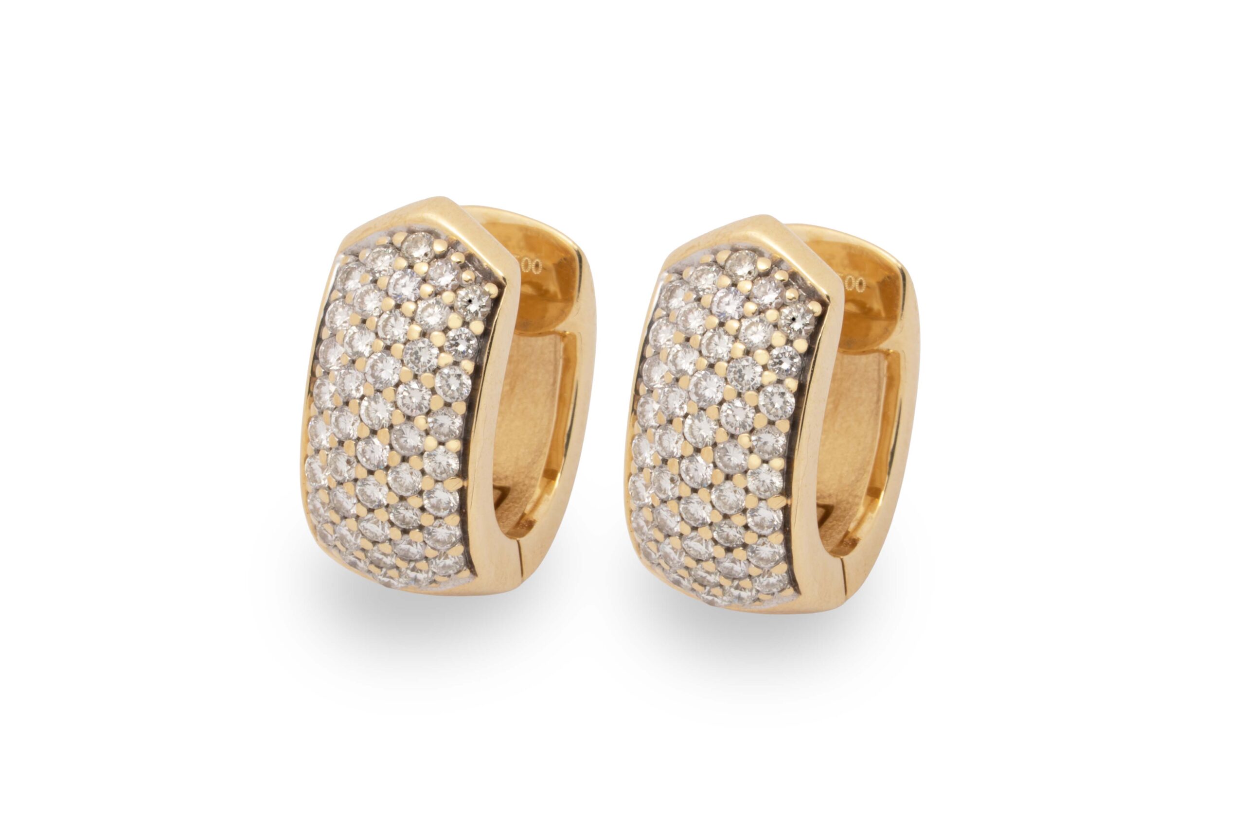 Creolen aus 750 Gold mit Diamanten