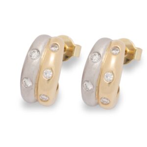 Halbkreolen Gold mit Brillanten