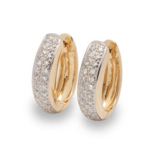 Elegante Diamant Creolen 585 Gelbgold